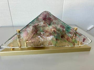 Vetrarti - Plafondlamp - DRIEHOEK - Glas, Metaal, Antiek en Kunst