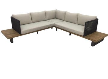 Hoek Loungeset Tenerife Acacia Aluminium Zandkleur- The, Tuin en Terras, Tuinbanken, Verzenden, Nieuw