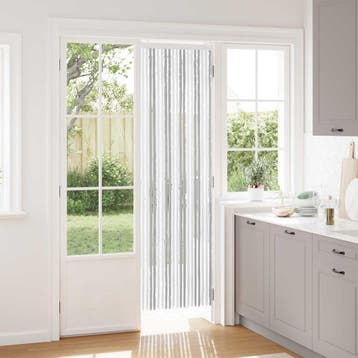 vidaXL Insecten Gordijn Chenille Lichtgrijs en wit. 56 x 200, Verzenden, Nieuw