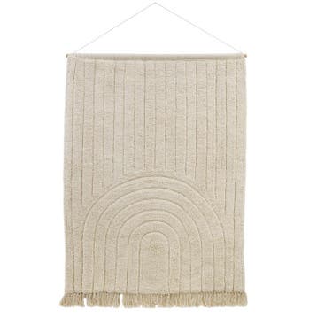 Japandi wandkleed - crème - 160 x 120 cm | 100% katoen |, Verzenden, Nieuw