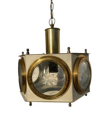 Plafondlamp - Messing, Glas