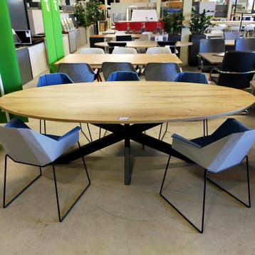 NIEUWE ovale vergadertafel | spinpoot - 240x120 cm, Ophalen of Verzenden, Nieuw in verpakking