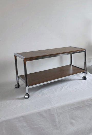 Tafel - Chroom, Hout