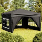 vidaXL Partytent inklapbaar met zijwanden 3x3 m zwart, Verzenden, Nieuw, Partytent