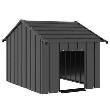 vidaXL Hondenhok met dak 83x130x85 cm gegalvaniseerd staal, Verzenden, Nieuw