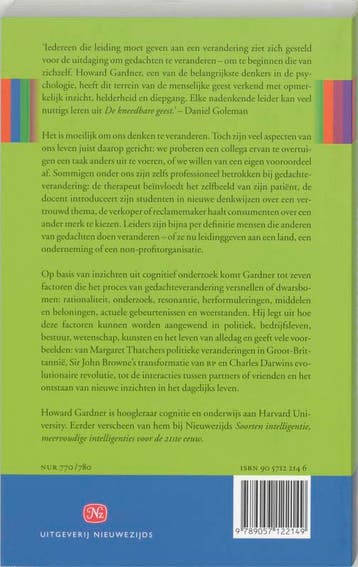 De kneedbare geest 9789057122149 H. Gardner, Boeken, Verzenden, Gelezen, H. Gardner