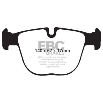 EBC 10+ BMW X5M 4.4 Twin Turbo Redstuff Rear Brake Pads, Ophalen of Verzenden, Nieuw