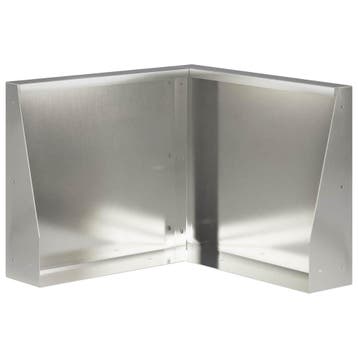vidaXL Keerwand 50 x 50 x 30 cm Roestvrij staal zilver, Tuin en Terras, Verzenden, Nieuw