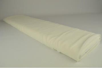 Gebroken wit chiffon stof  - 15 of 50 meter rol, 120 cm of meer, Wit, Ophalen of Verzenden, Polyester