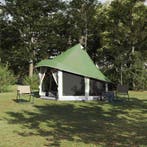 vidaXL Tipi Tent met dak met opslag Groen 404 x 370 x 270 cm, Verzenden, Nieuw, Tot en met 2
