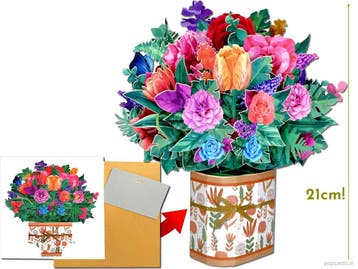 Groot vrijstaand boeket met Rozen, Tulpen, Anjers en Blau..., Verzenden, Nieuw