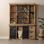 Buffetkast Mangohout Milan 220 X, Huis en Inrichting, Kasten | Buffetkasten, Verzenden, Nieuw, Overige houtsoorten, Industriële meubels