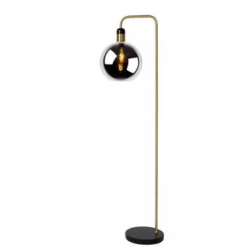 Lucide JULIUS - Vloerlamp - Ø 28 cm - 1xE27 - Fumé, Verzenden, Zo goed als nieuw, Glas, Modern