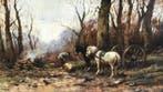 Cor Bouter (1888-1966) - Bosbouwer aan het werk, Antiek en Kunst, Kunst | Schilderijen | Klassiek