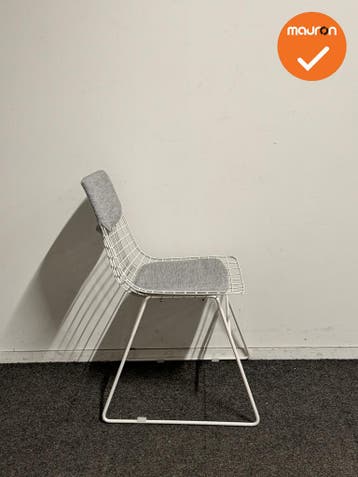 HKliving wire stoel - kantinestoel - wit, Vergader- of Presentatieruimte, Ophalen of Verzenden, Gebruikt, Stoel