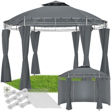 Tuinpaviljoen Siana Ø 3.5m - antraciet, Verzenden, Nieuw