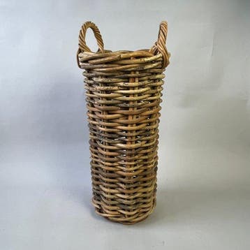 Mand - Grote handgevlochten rotan paraplumand /