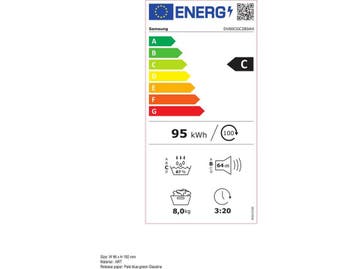 Samsung DV80CGC2B0AH - Warmtepompdroger - OptimalDry - 8kg, Verzenden, Zo goed als nieuw