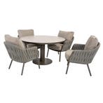 Sarah Cannes low dining tuinset 130xH69 cm 5 delig keramiek, Ophalen of Verzenden, Nieuw