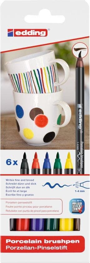Porselein marker edding 4200-6 basic tinten, Verzenden, Nieuw