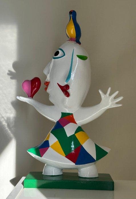 Ripollés (1932) - sculptuur, Chica feliz - 53 cm - Hars, Antiek en Kunst, Antiek | Overige Antiek