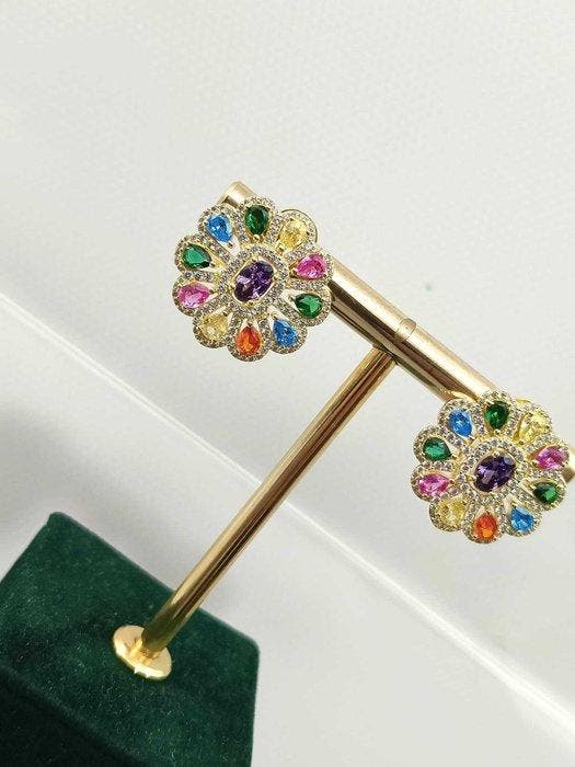 Zonder minimumprijs - Oorbellen Zilver Gemengde edelstenen -, Sieraden, Tassen en Uiterlijk, Oorbellen