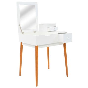 vidaXL Kaptafel met spiegel 60x50x86 cm MDF, Verzenden, Nieuw