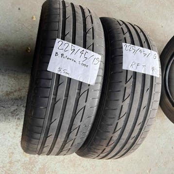 2 x Bridgestone Potenza S001 225-45-19 Zomerbanden 5,5mm, 19 inch, Gebruikt, Ophalen of Verzenden, Band(en)