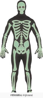 Glow In The Dark Morphsuit Skelet, Ophalen of Verzenden, Nieuw