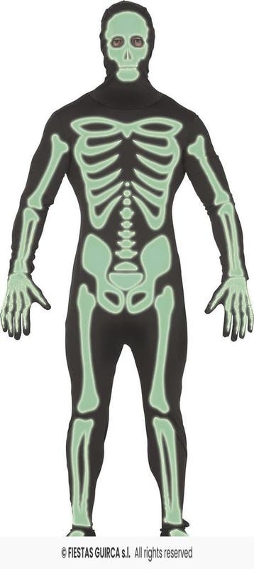 Glow In The Dark Morphsuit Skelet, Ophalen of Verzenden, Nieuw