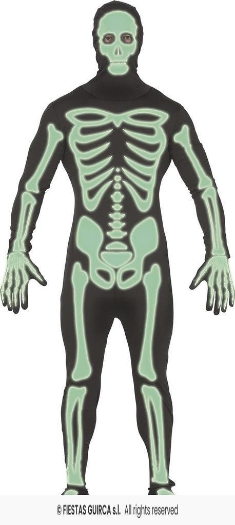 Glow In The Dark Morphsuit Skelet, Kleding | Dames, Carnavalskleding en Feestkleding, Nieuw, Ophalen of Verzenden