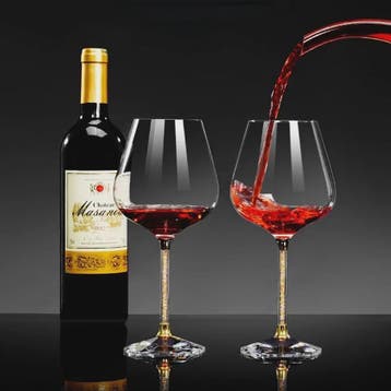 2pcs Light Luxury High-end Crystal Cup Red Wine Glass Set Ta, Verzenden