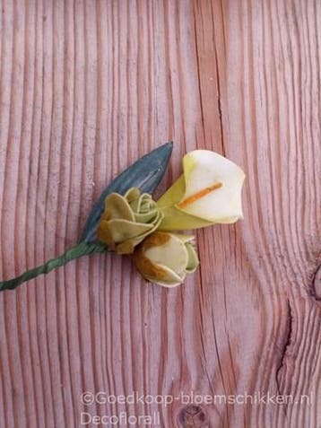 Corsage Calla Groen CC 898 Maatwerk corsage, Ophalen of Verzenden, Nieuw