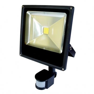 20W LED / PIR Schijnwerper warm Wit 3000K zwart, Ophalen of Verzenden, Nieuw