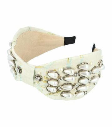 Haarband Diadeem 8cm – Statement – Parelkralen Strass, Nieuw