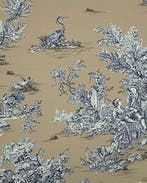Luxe Katoen Toile de Jouy, Nieuw, Overige kleuren
