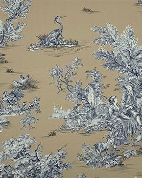 Luxe Katoen Toile de Jouy, Nieuw, Overige kleuren