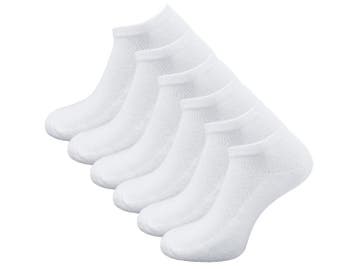 6 paar Badstof sneakersokken - SQOTTON® - Wit, Kleding | Heren, Verzenden, Nieuw