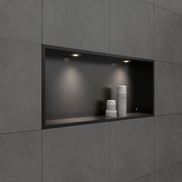 Inbouwnis BWS Alfie 30x60 cm Met LED Verlichting Mat Zwart, Ophalen of Verzenden, Nieuw, Bad