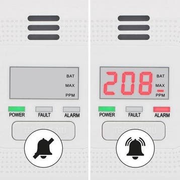 Alecto COA4010 Koolmonoxidemelder met 10 jaar Sensor en Disp, Verzenden, Zo goed als nieuw