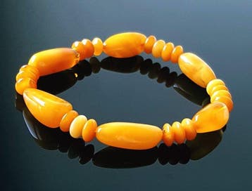 Amber Vintage Zeldzame Butterscotch Baltisch Amber Armband -