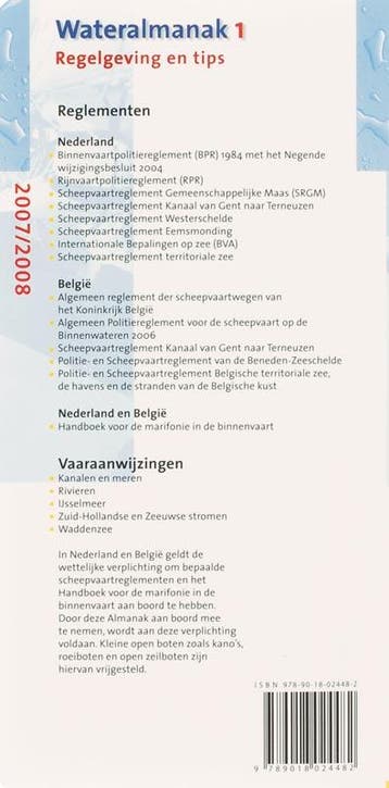 WATERALMANAK DEEL 1 2007/2008 9789018024482, Boeken, Verzenden, Gelezen