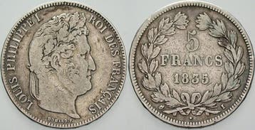5 Francs 1835 I Frankreich Louis Philipp 1830-1848, Verzenden