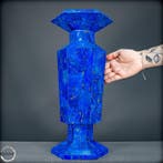 Koningsblauwe lapis lazuli vaas – Zeldzaam natuurkunstwerk, Verzamelen, Mineralen en Fossielen