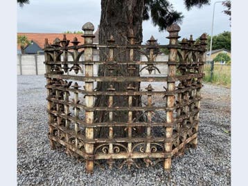 Sierlijk balkon hekwerk uit ijzer | rond hek omheining, Verzenden, Nieuw, IJzer, Spijlenhekwerk