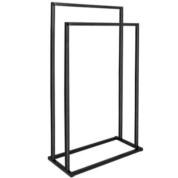 Handdoekrek | Metaal/Bamboe | Staand | Zwart, Ophalen of Verzenden, Nieuw