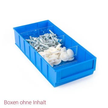 Magazijnbak, 300x183x81 mm, blauw kunststof, nieuw - Nieuw,, Ophalen of Verzenden