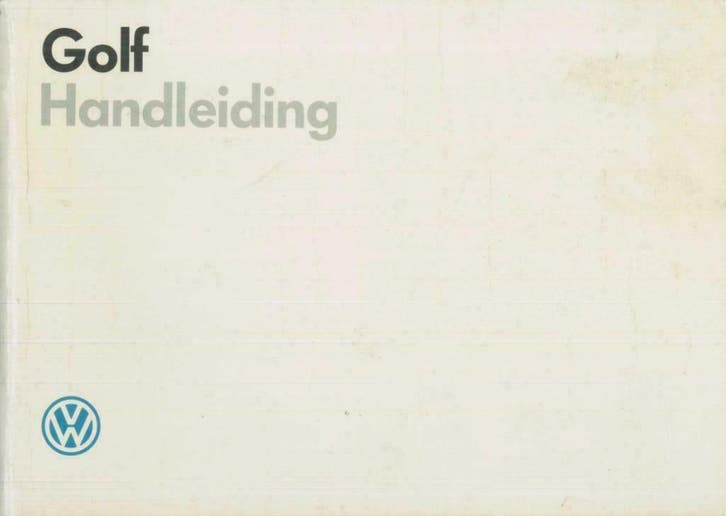 1987 Volkswagen Golf Instructieboekje Nederlands, Auto diversen, Handleidingen en Instructieboekjes, Verzenden