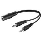 3,5mm Jack splitter - Mono naar stereo - 2x Male naar 1x Fem, Ophalen of Verzenden, Nieuw