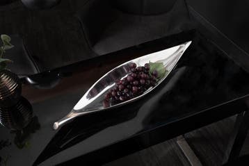Handgemaakte decoratieve kom SILVER LEAF 41cm zilver, Ophalen of Verzenden, Nieuw